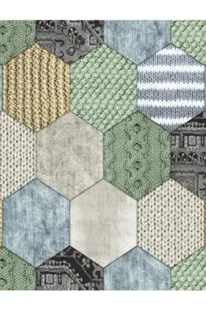 Dutch Wallcoverings Royal Dutch Vliesbehang Patchwork Groen 7360-3 Korting